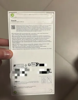 - iPhone 16e 256GB Blanco Precintado