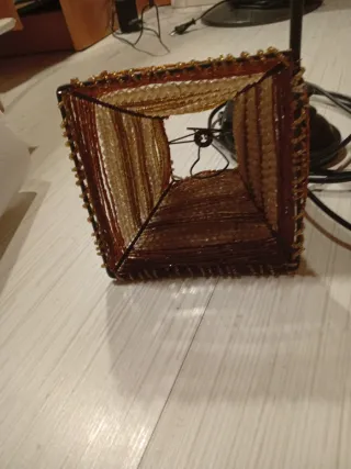 Lámpara Vintage Hierro Forjado Marrón/Dorado