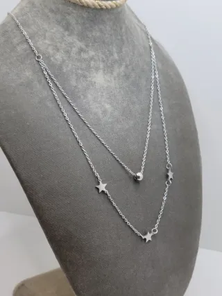 Gargantilla acero quirúrgico estrellas