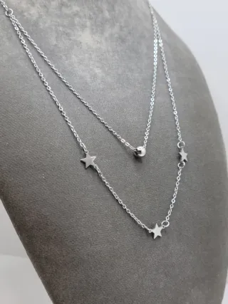 Gargantilla acero quirúrgico estrellas