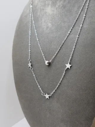 Gargantilla acero quirúrgico estrellas