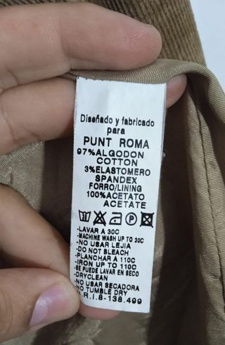 Americana Punt Roma Marrón Talla 42