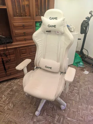 Silla Gaming GAME Blanca con Luces RGB