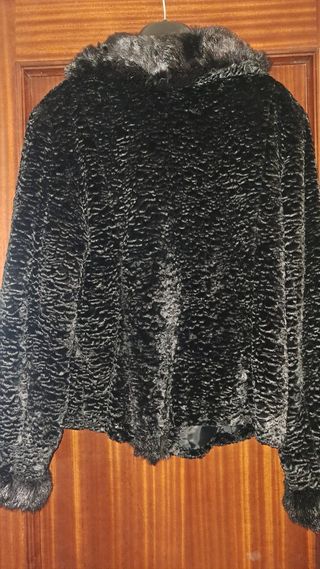 Chaqueta fiesta imitación astracán vintage