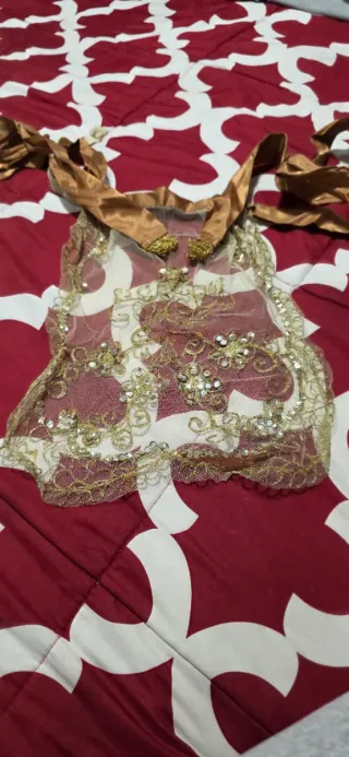 Delantal Fallera Bebé Dorado