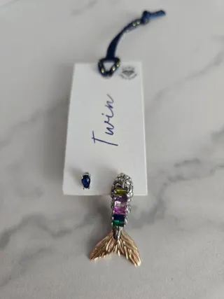 Pendientes Parfois Cola Sirena Multicolor