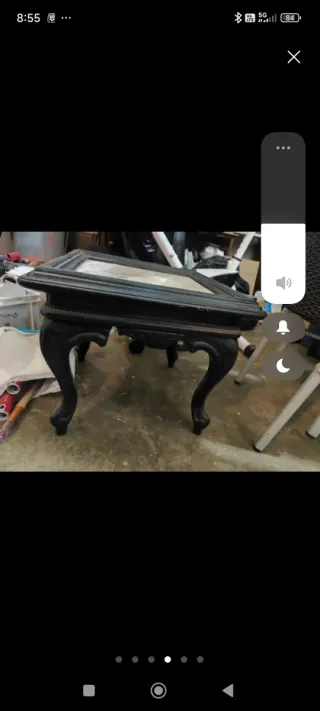 Cómoda antigua con espejo y mármol