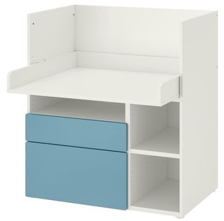 Cambiador SMÅSTAD blanco azul 3 cajones