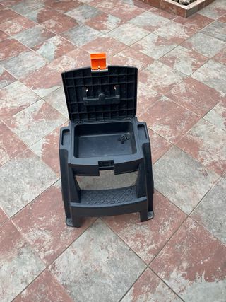 Escalón/Taburete Porta Herramientas Negro