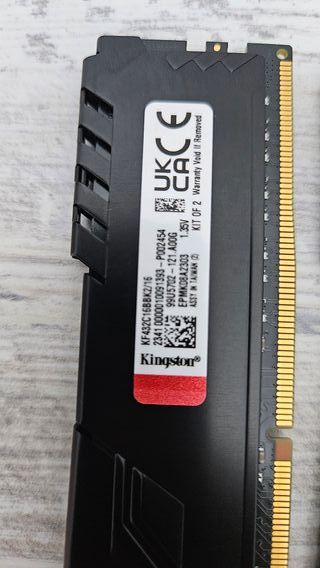 16Gb Memoria RAM DDR4 Kingston Fury 2x8gb 3200Mhz