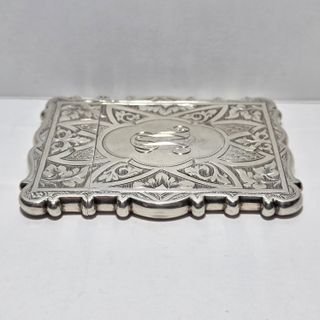 Antico Porta Carte Inglese Argento Sterling 1873