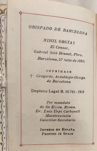 DEVOCIONARIO INFANTIL. MI ÁNGEL TUTELAR 1959