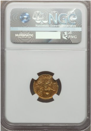 1758 Nápoles 1/2 Carlino Oro (Off-Metal)