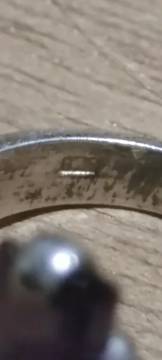 Anillo y pendientes plata con piedras moradas