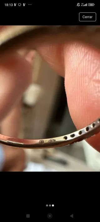 Precioso Anillo Oro Blanco 18kt y Diamantes