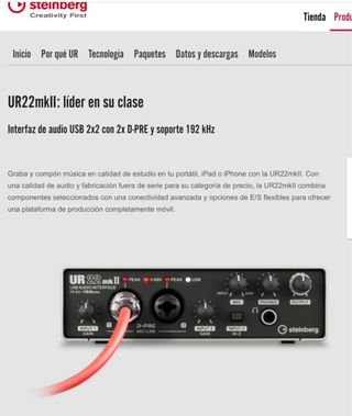 Steinberg UR22 mkII Interfaz Audio USB