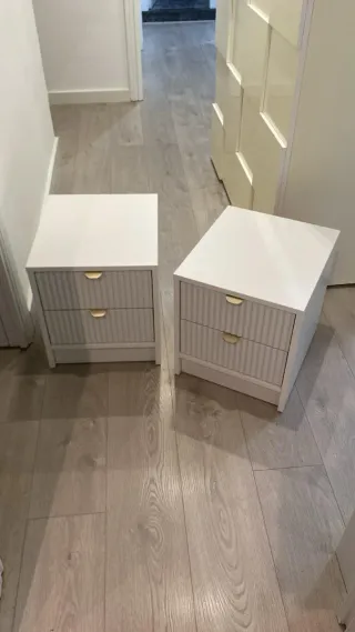 Mesitas de noche blancas (2 unidades)