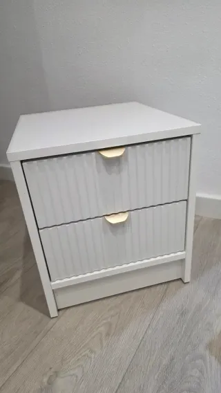 Mesitas de noche blancas (2 unidades)