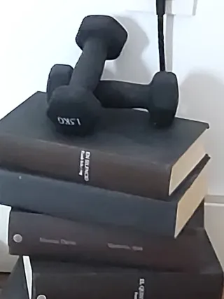 Mancuernas Caucho Negras 1.5 Kg (Par)