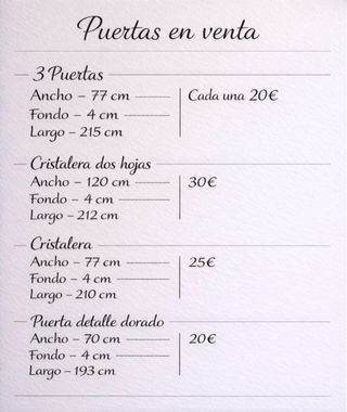 6 puertas de madera rústicas.