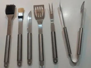 Juego Utensilios Barbacoa Acero inoxidable.