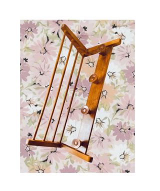 Perchero vintage madera estante y 4 colgadores