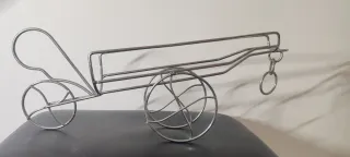 Portabottiglie vino carrello argento