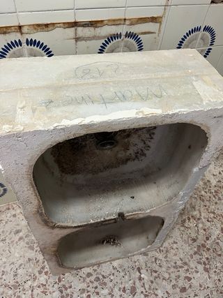 Pila doble mármol macizo