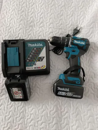 Taladro Makita 18V + 2 Baterías 6.0Ah