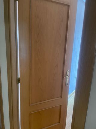 Puerta de roble 5+1+1(doble salón cristal)