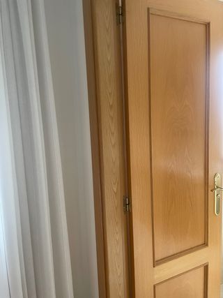 Puerta de roble 5+1+1(doble salón cristal)