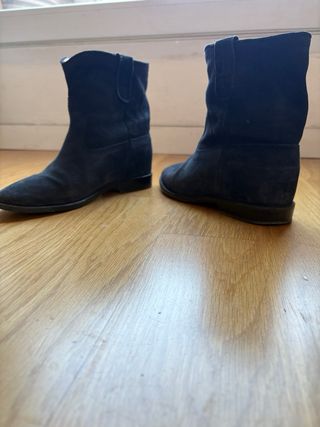 Botines Isabel Marant Ante Azul Marino