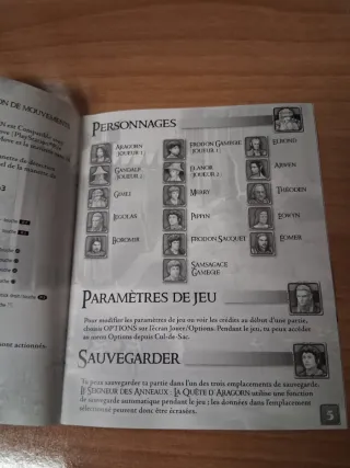 Manual PS3 La Quête d'Aragorn