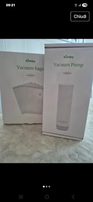 Kit pompa sottovuoto e pacco di 25sacchetti