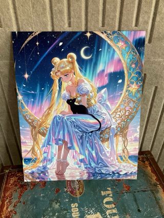 Placa Metal Sailor Moon - Solo envio