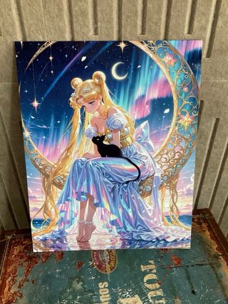 Placa Metal Sailor Moon - Solo envio