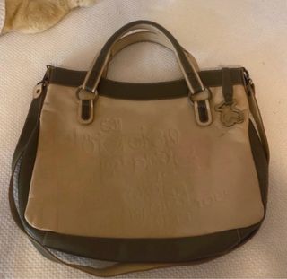 Bolso Tous Beige y Verde Militar