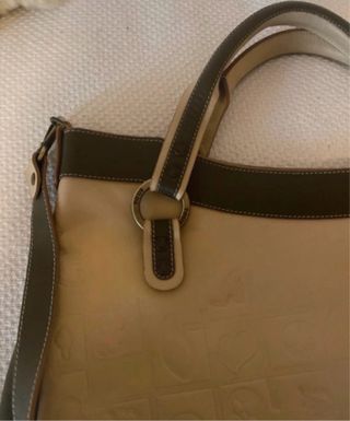 Bolso Tous Beige y Verde Militar