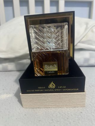 Perfume Khamrah Lattafa Negro y Dorado
