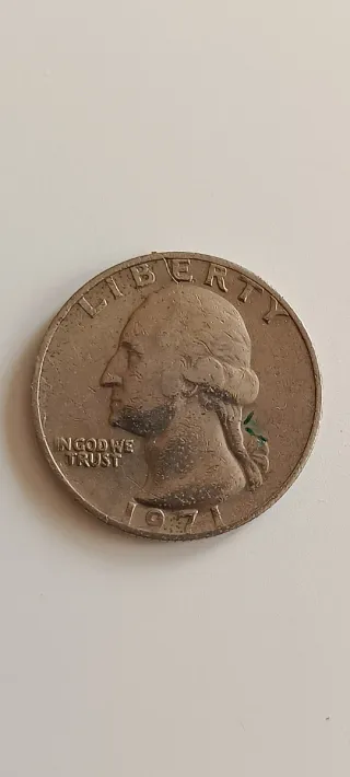 Moneda Cuarto de Dólar 1971