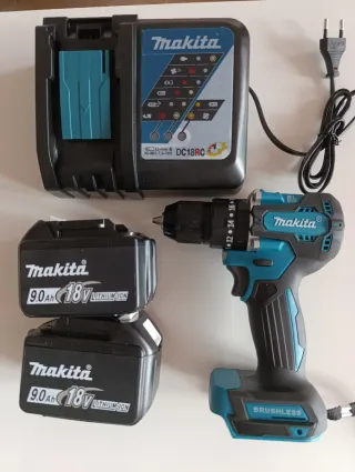 Taladro Makita DDF487 + 2 Baterías 18V 9Ah