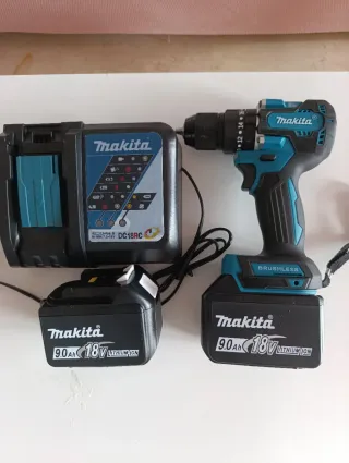 Taladro Makita DDF487 + 2 Baterías 18V 9Ah