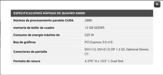 Tarjeta Gráfica NVIDIA Quadro K6000 12GB