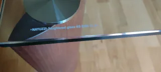 Mesa de centro cristal y madera