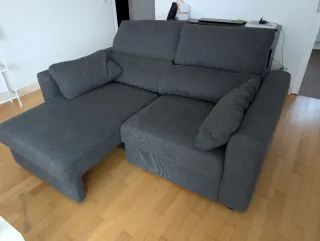 Sofá ESKILSTUNA 2 plazas con chaise longue gris