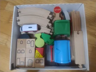 Tren de madera IKEA LILLABO 45 pzs + locomotora