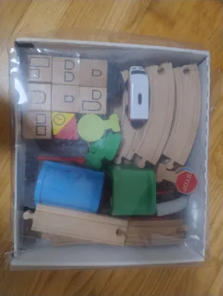 Tren de madera IKEA LILLABO 45 pzs + locomotora