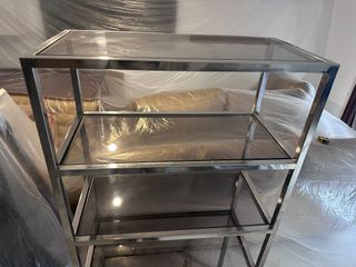 Estantería Metálica Acero y Cristal ( diseño zara)