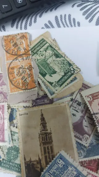 Sello español 40 céntimos Golfo de Guinea