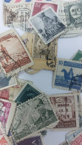 Sello español 40 céntimos Golfo de Guinea